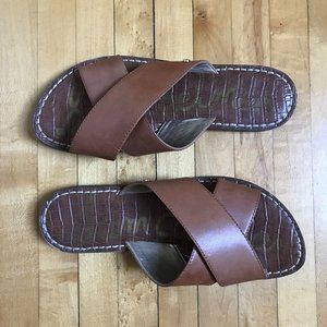 Sam Edelman Leather Slide Sandals